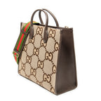 Shoulder Bag Large GG Convertible Tote Beige Jumbo GG Canvas