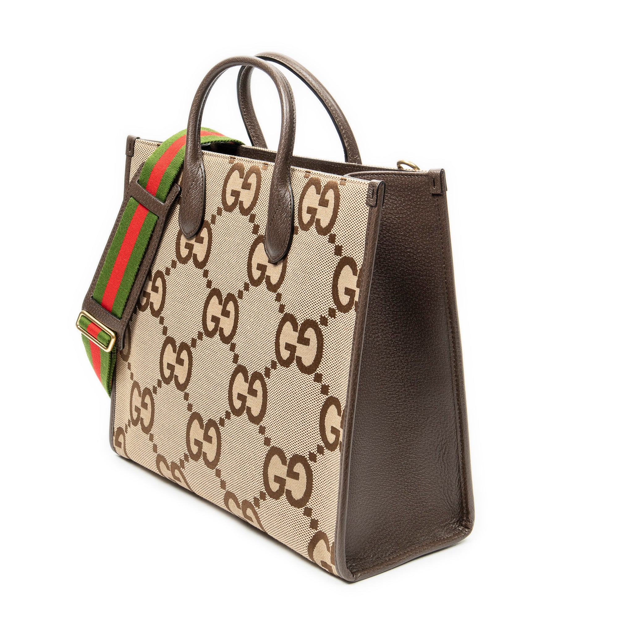 Shoulder Bag Large GG Convertible Tote Beige Jumbo GG Canvas