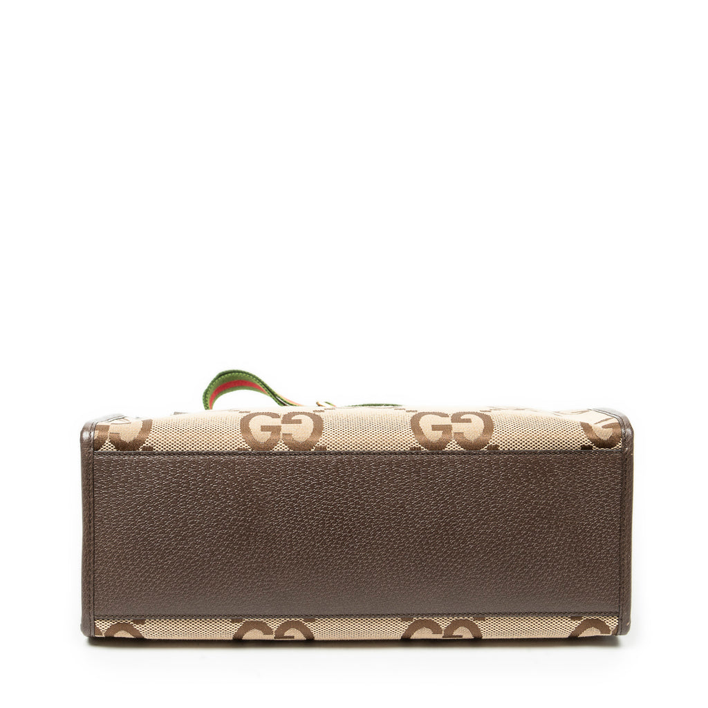 Shoulder Bag Large GG Convertible Tote Beige Jumbo GG Canvas