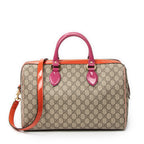 Handbag Medium Boston Beige Supreme Coated Canvas
