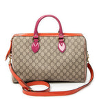 Handbag Medium Boston Beige Supreme Coated Canvas