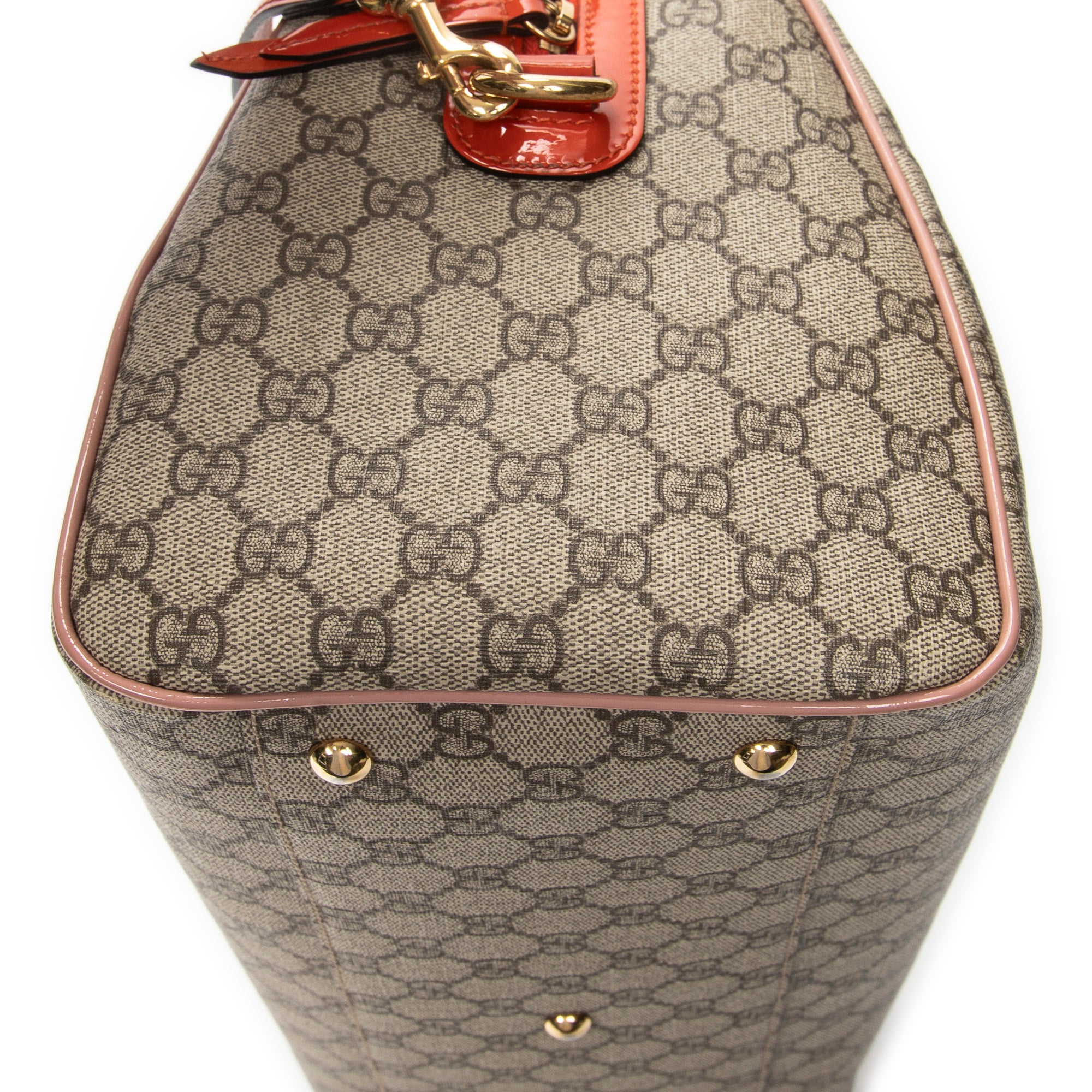 Handbag Medium Boston Beige Supreme Coated Canvas