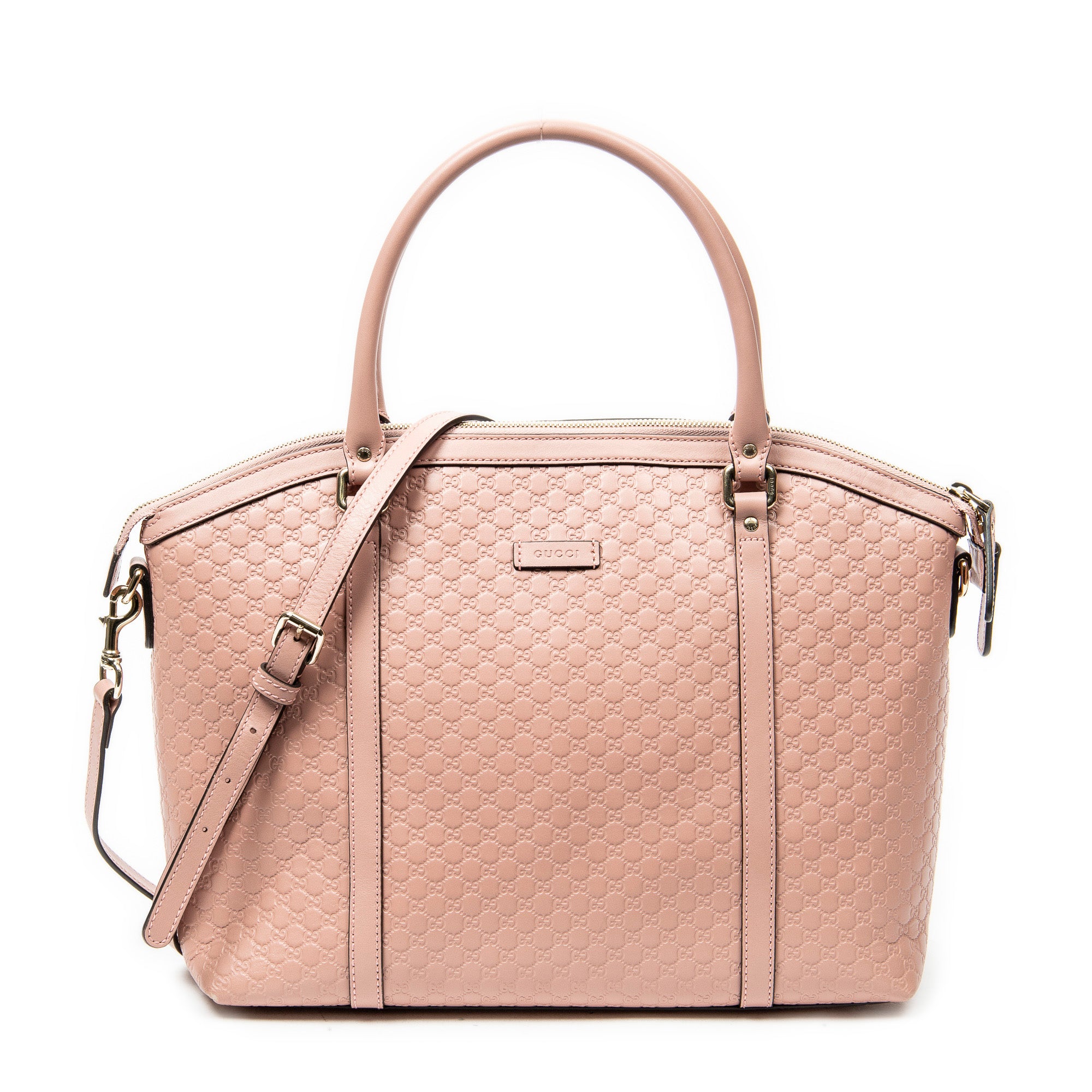 Shoulder Bag Large Dome Tote Pink Guccissima Leather