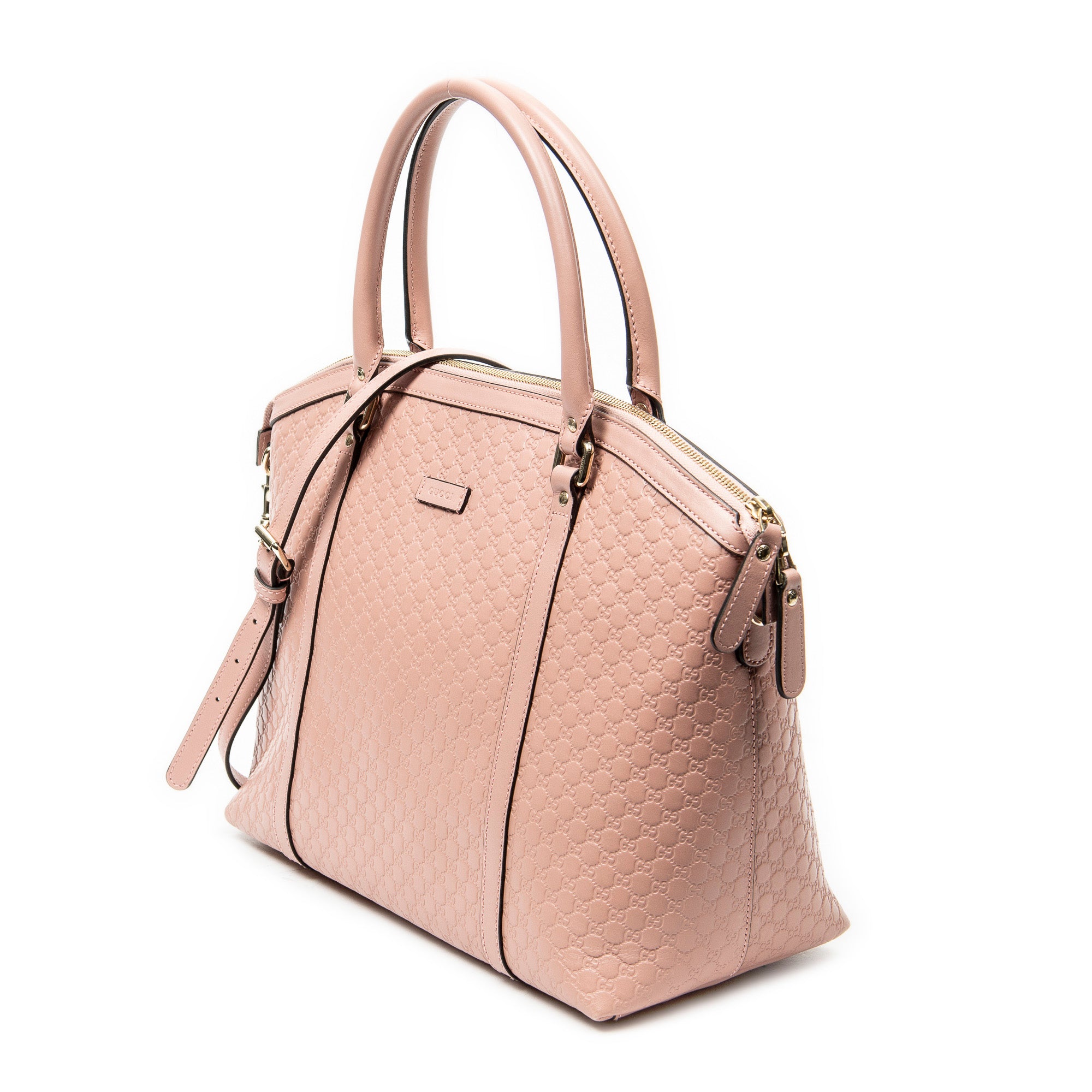 Shoulder Bag Large Dome Tote Pink Guccissima Leather