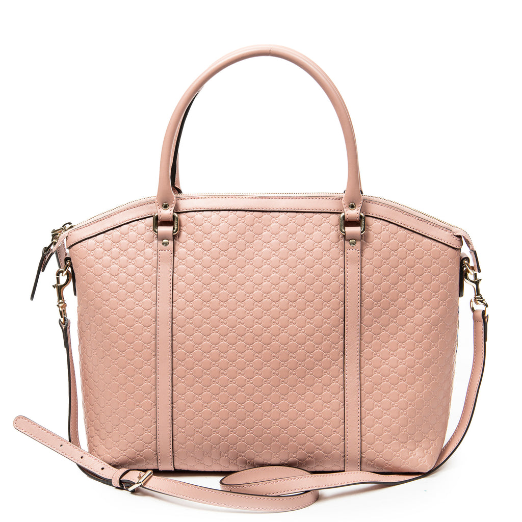 Shoulder Bag Large Dome Tote Pink Guccissima Leather