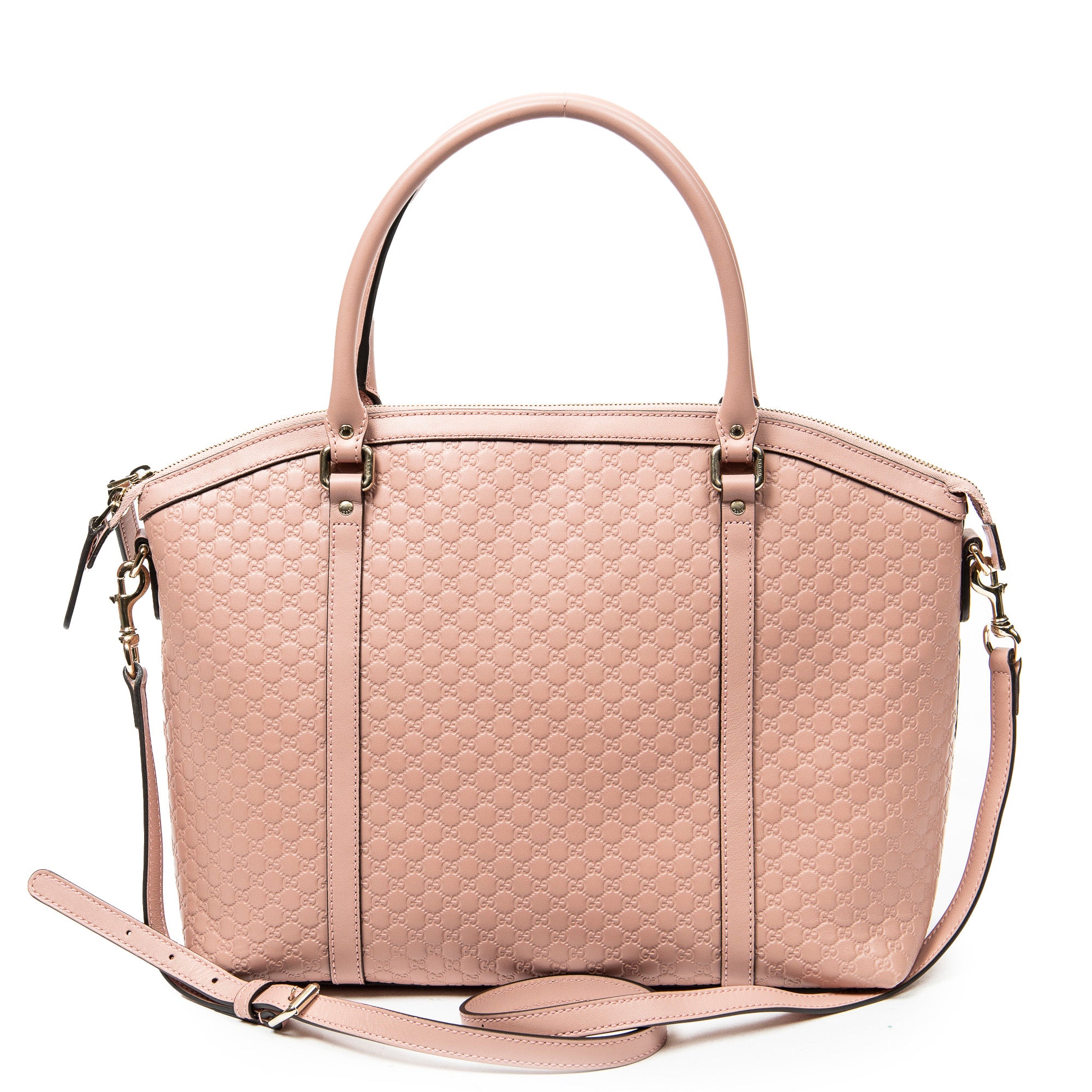 Shoulder Bag Large Dome Tote Pink Guccissima Leather