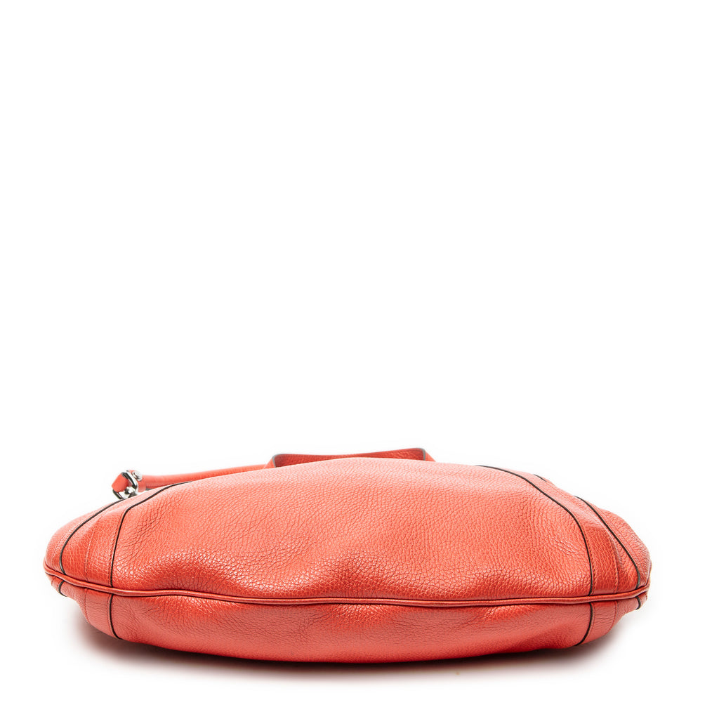 Shoulder Bag Abbey Convertible Tote Red Grained Calfskin Leather
