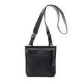 Shoulder Bag Small Crossbody Black Monogrammed Canvas