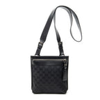 Shoulder Bag Small Crossbody Black Monogrammed Canvas