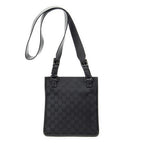 Shoulder Bag Small Crossbody Black Monogrammed Canvas