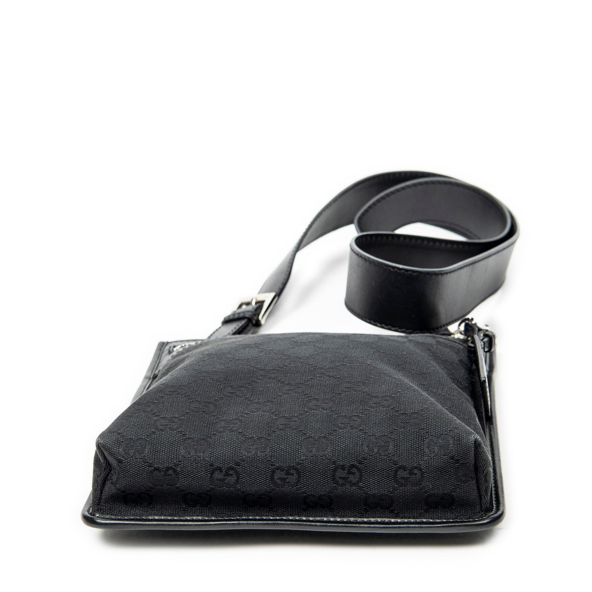 Shoulder Bag Small Crossbody Black Monogrammed Canvas