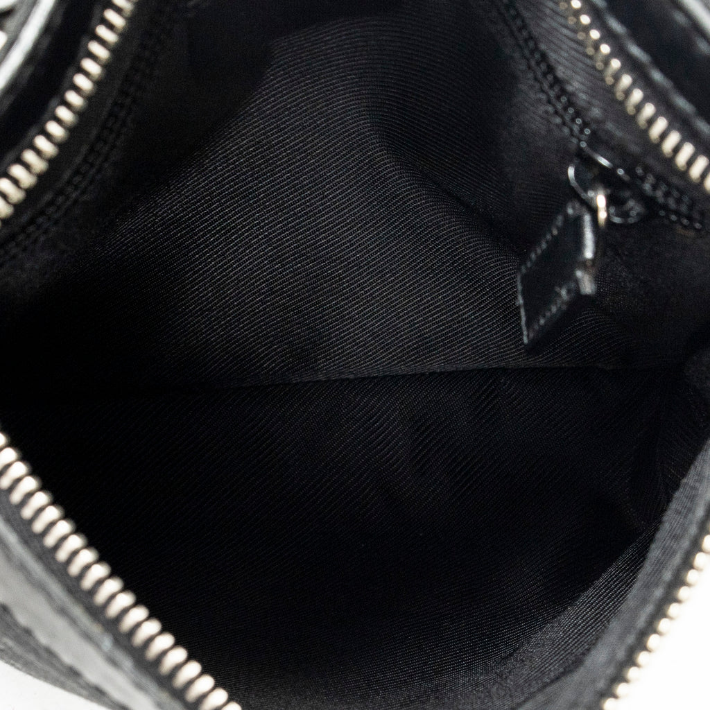 Shoulder Bag Small Crossbody Black Monogrammed Canvas