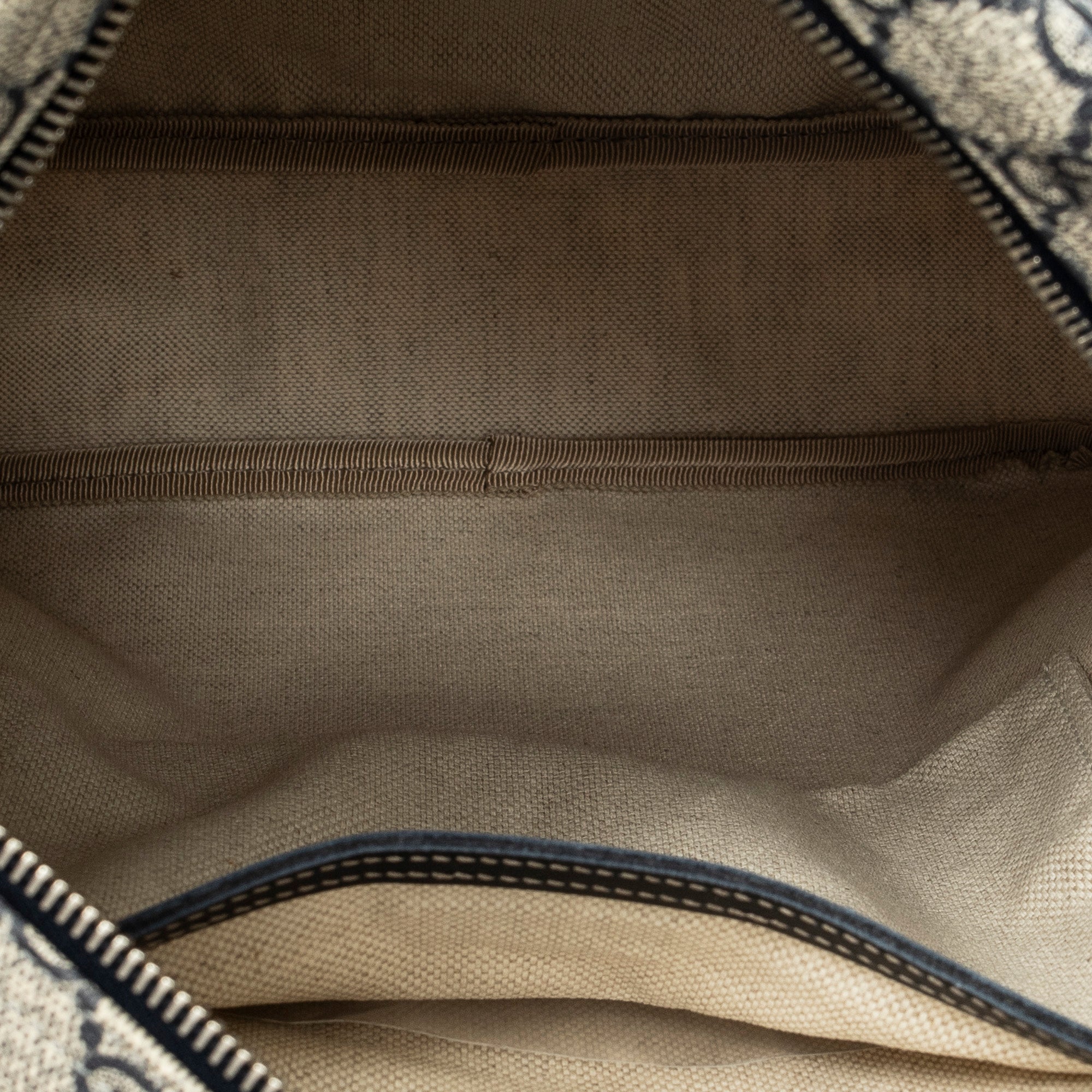 Shoulder Bag Front Zip Messenger Beige Supreme Coated Canvas