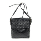 Shoulder Bag Small Flap Messenger Black Guccissima Leather