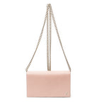 Shoulder Bag Betty Wallet on Chain Pink Calfskin Leather