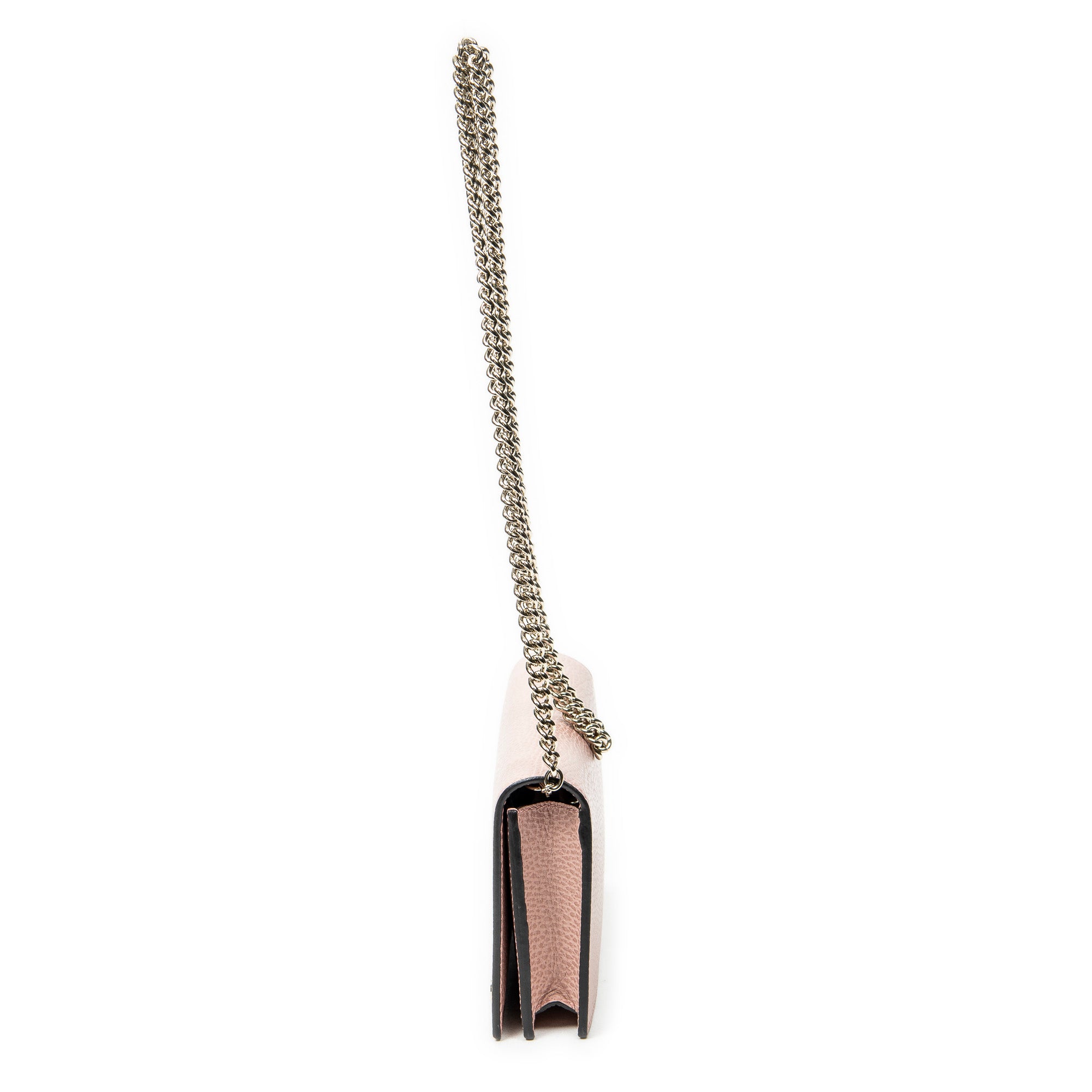 Shoulder Bag Betty Wallet on Chain Pink Calfskin Leather
