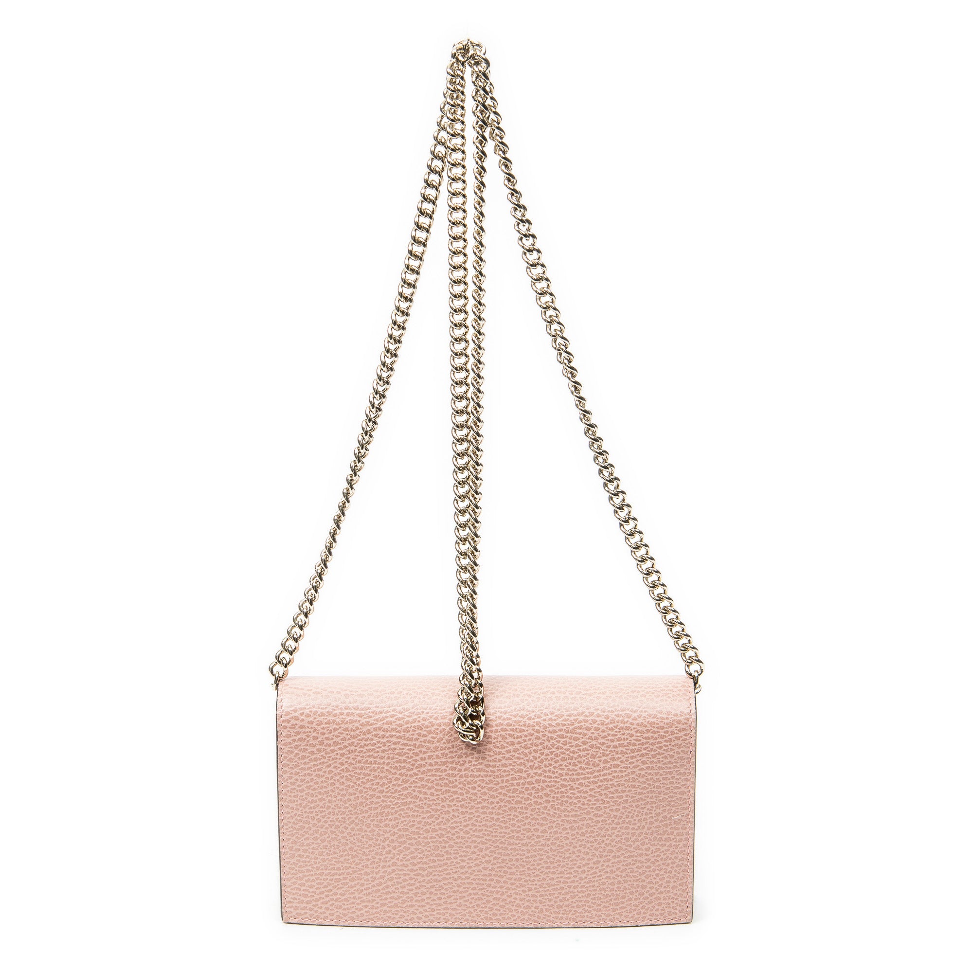 Shoulder Bag Betty Wallet on Chain Pink Calfskin Leather