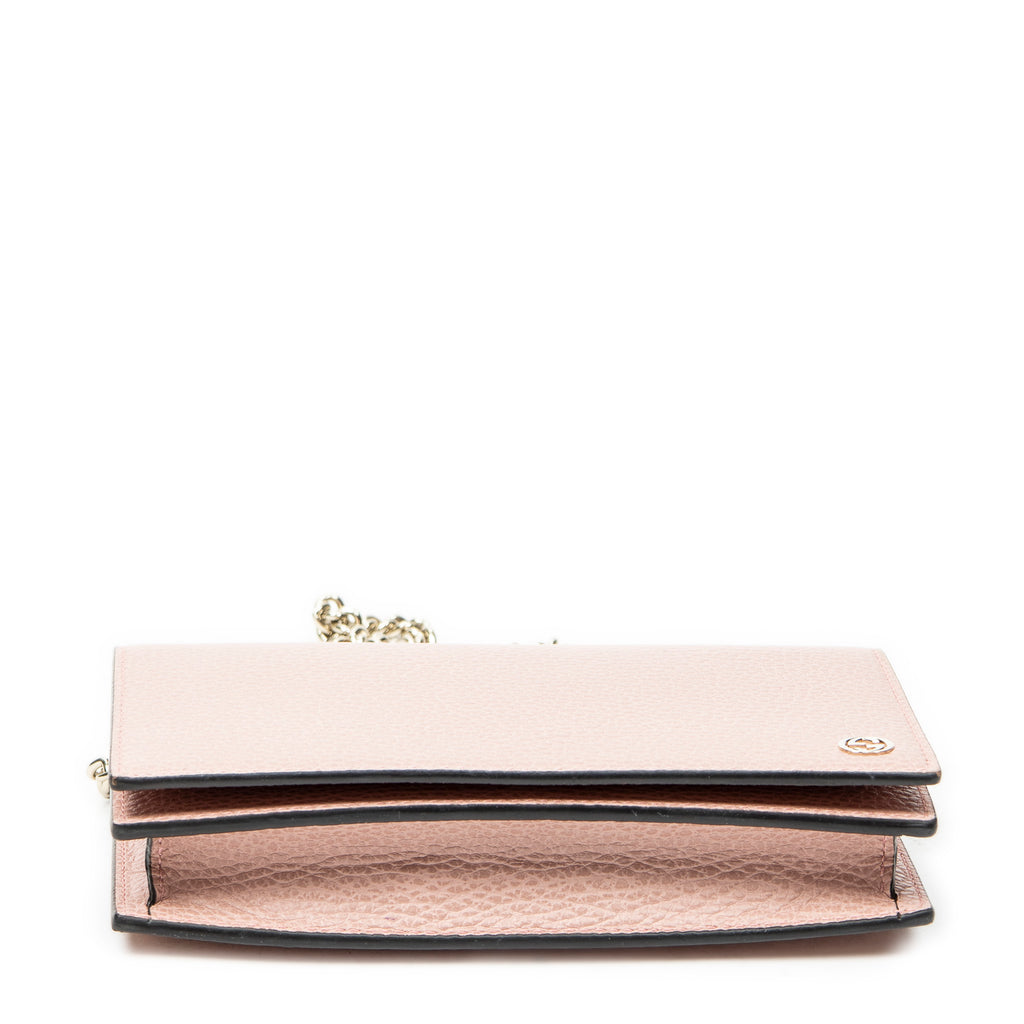 Shoulder Bag Betty Wallet on Chain Pink Calfskin Leather