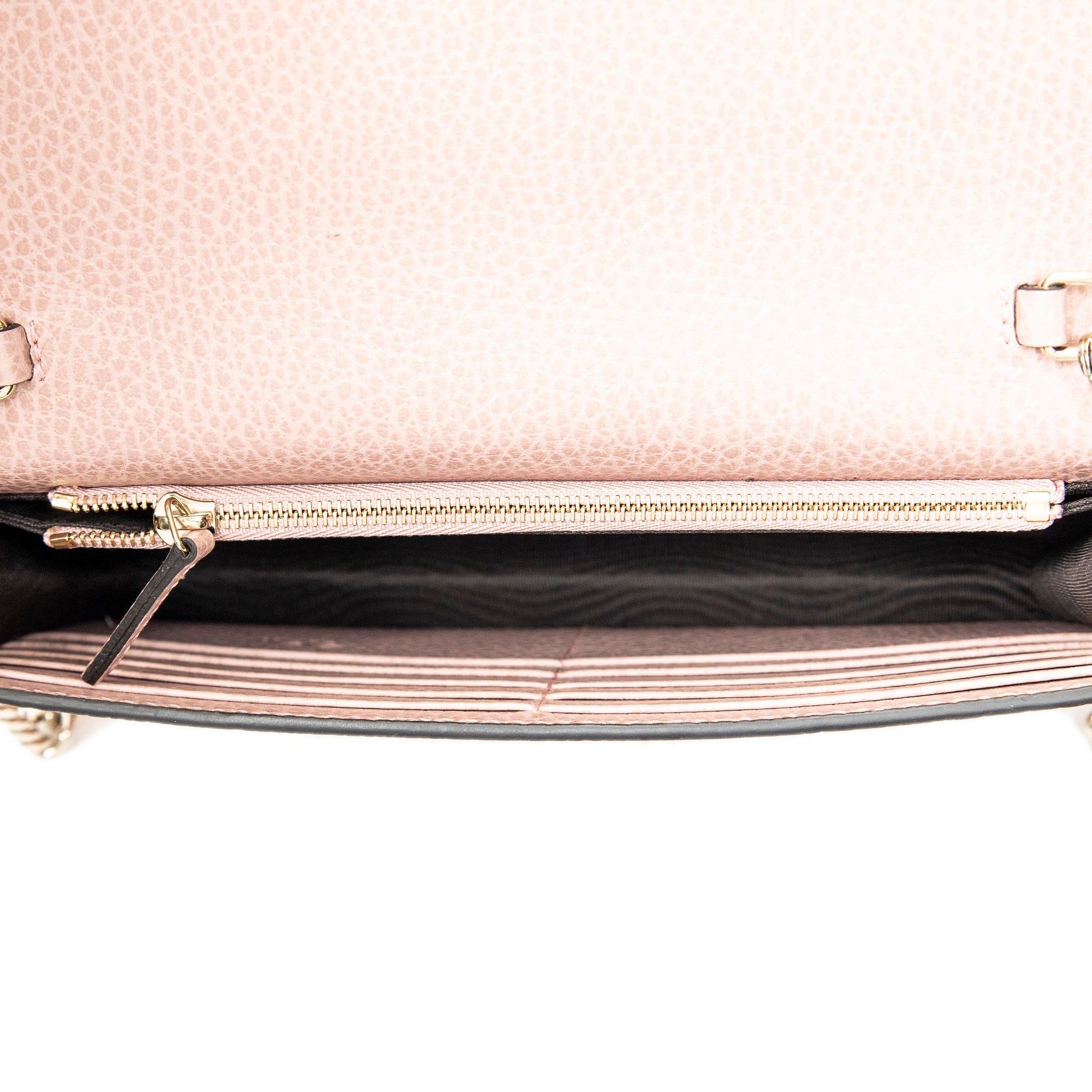 Shoulder Bag Betty Wallet on Chain Pink Calfskin Leather