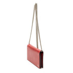 Shoulder Bag Betty Wallet on Chain Red Calfskin Leather