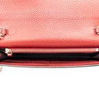 Shoulder Bag Betty Wallet on Chain Red Calfskin Leather