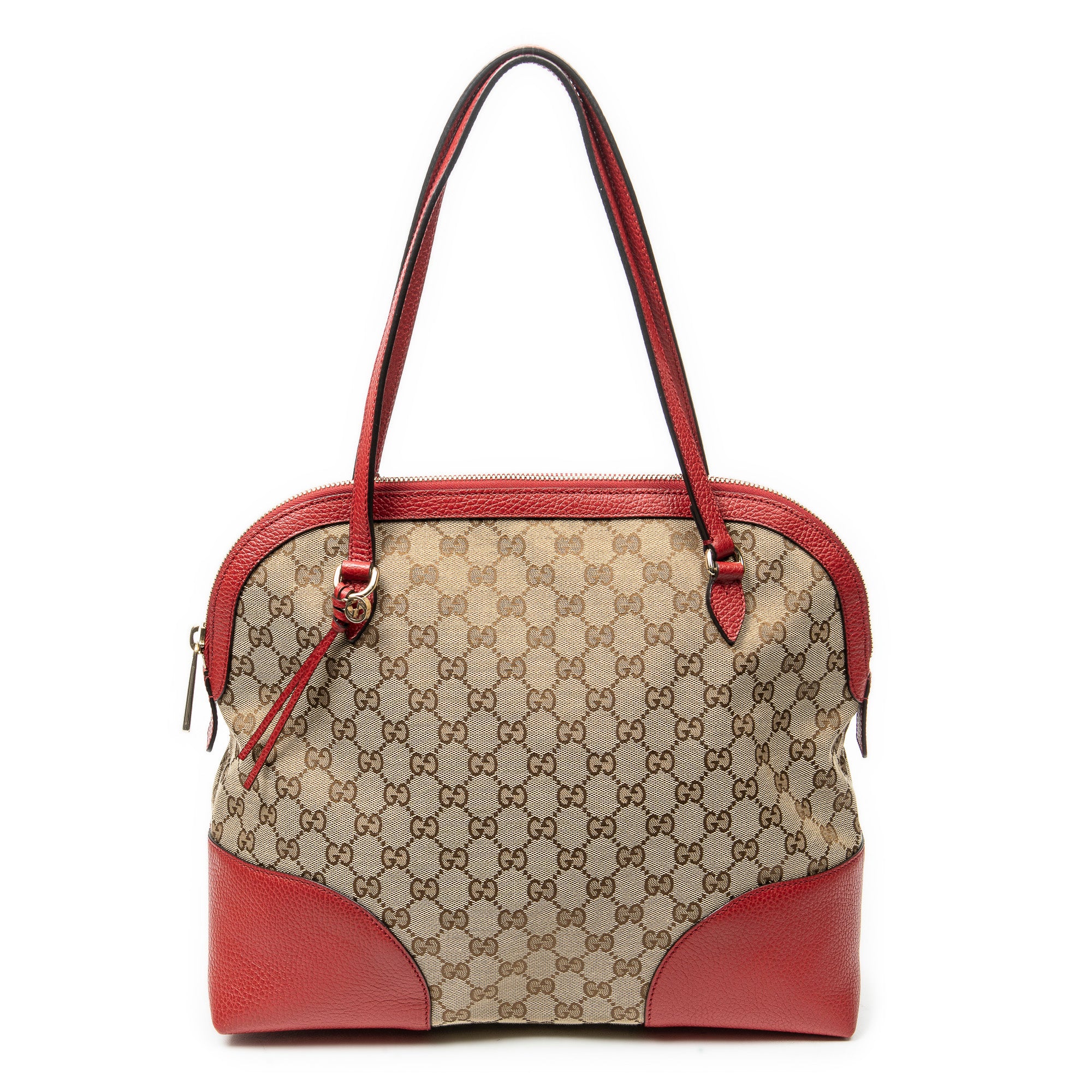 Shoulder Bag Medium Bree Dome Tote Beige Monogrammed Canvas