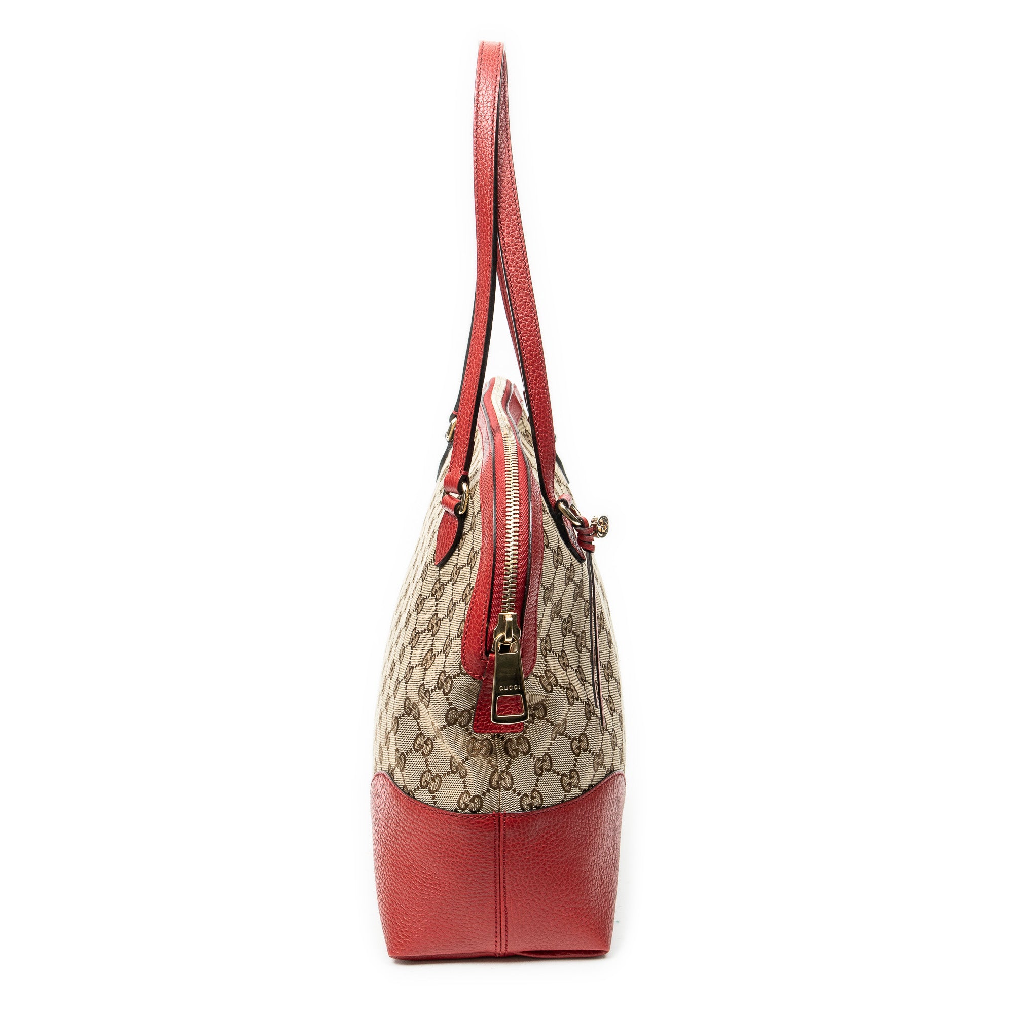 Shoulder Bag Medium Bree Dome Tote Beige Monogrammed Canvas