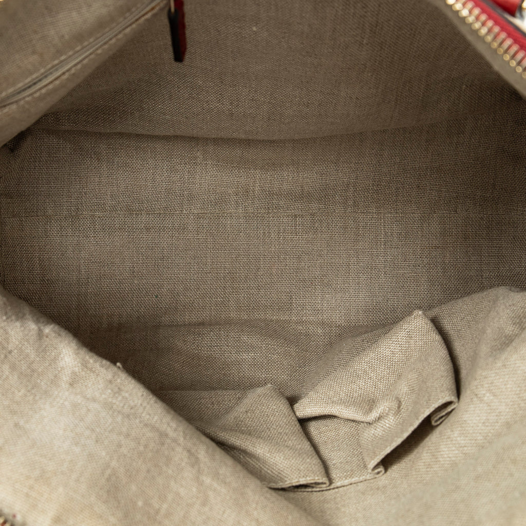 Sac porté épaule moyen Bree Dome en toile monogrammée beige