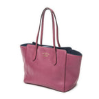 Shoulder Bag Small Swing Tote Purple Calfskin Leather