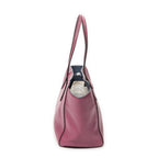 Shoulder Bag Small Swing Tote Purple Calfskin Leather