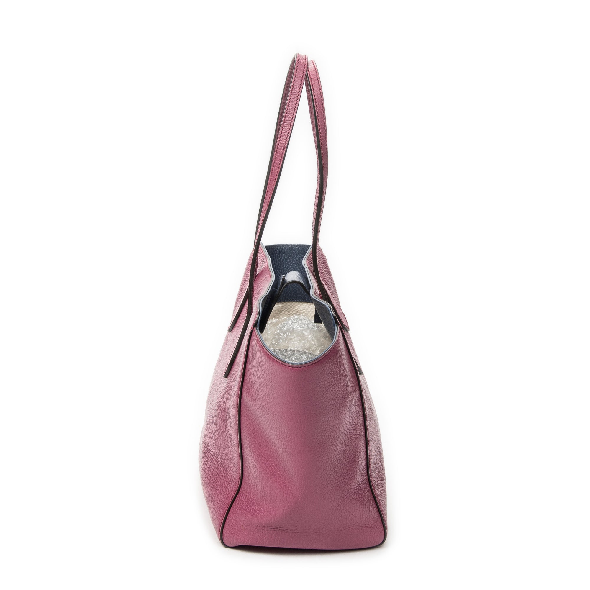 Shoulder Bag Small Swing Tote Purple Calfskin Leather