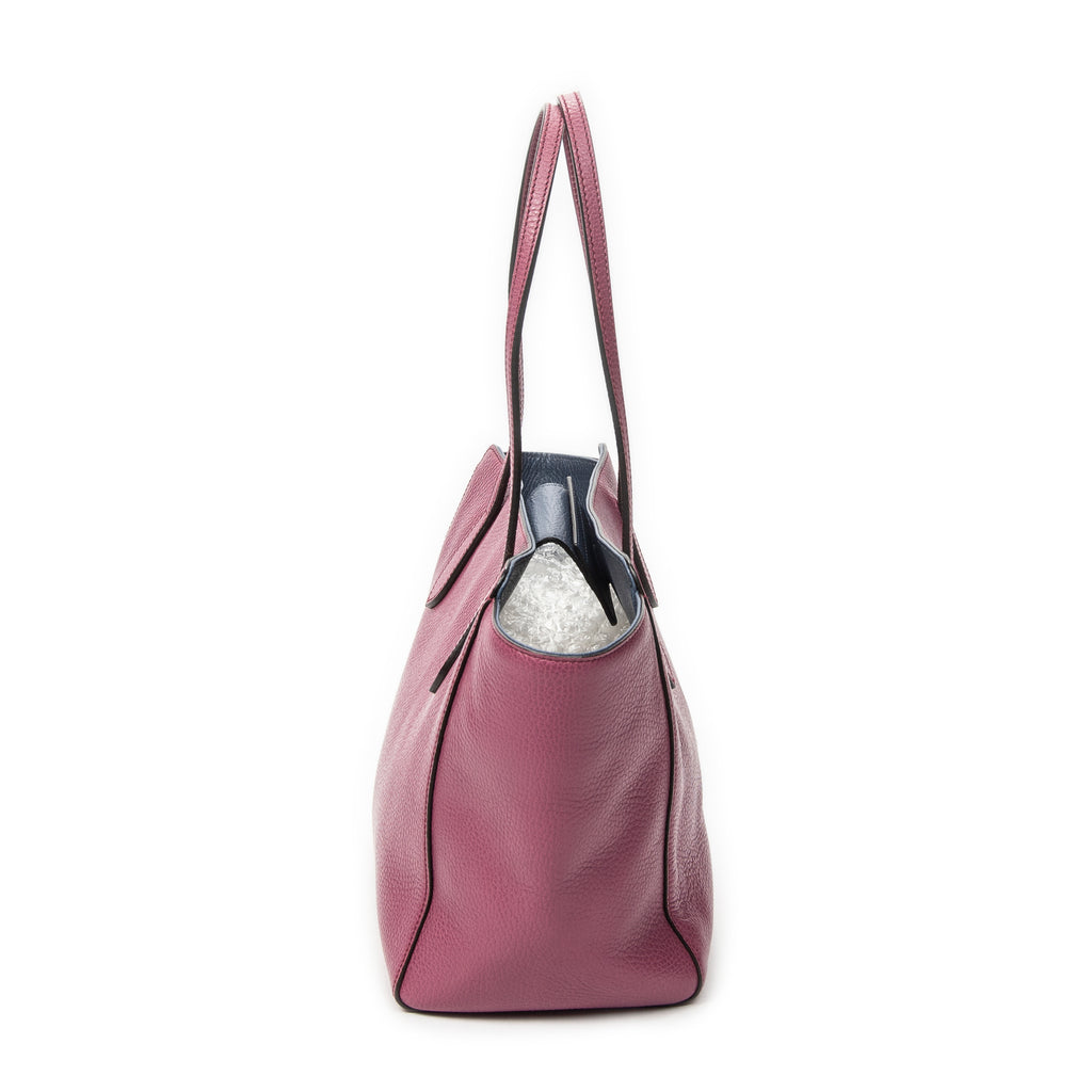 Shoulder Bag Small Swing Tote Purple Calfskin Leather