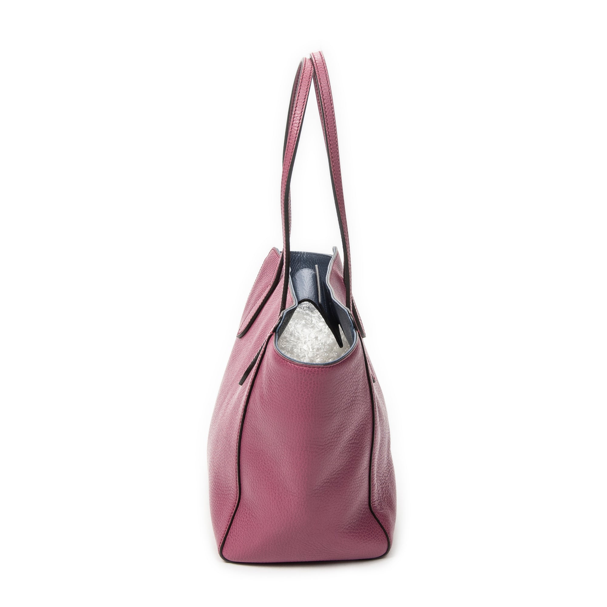 Shoulder Bag Small Swing Tote Purple Calfskin Leather