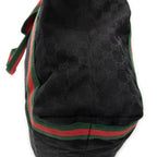 Shoulder Bag Open Shopper Tote Black Monogrammed Canvas