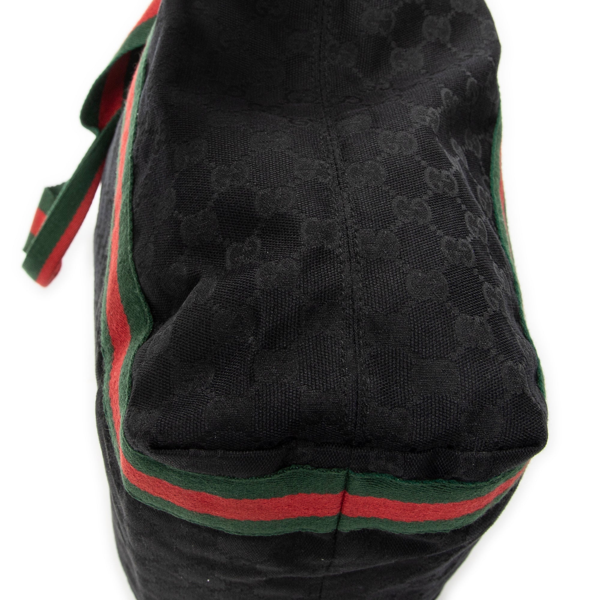 Shoulder Bag Open Shopper Tote Black Monogrammed Canvas