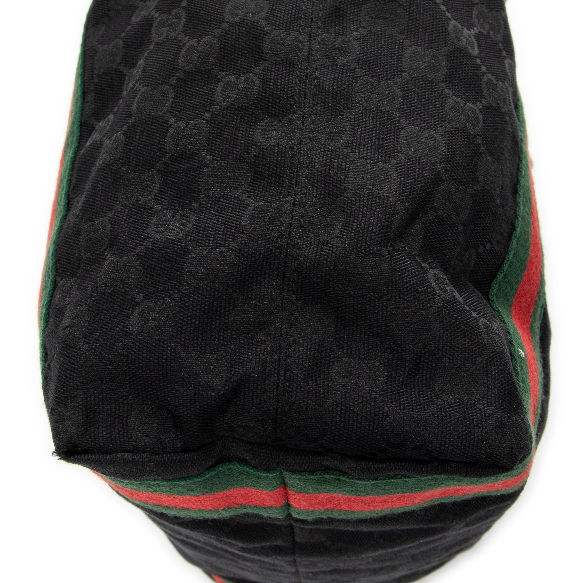 Shoulder Bag Open Shopper Tote Black Monogrammed Canvas