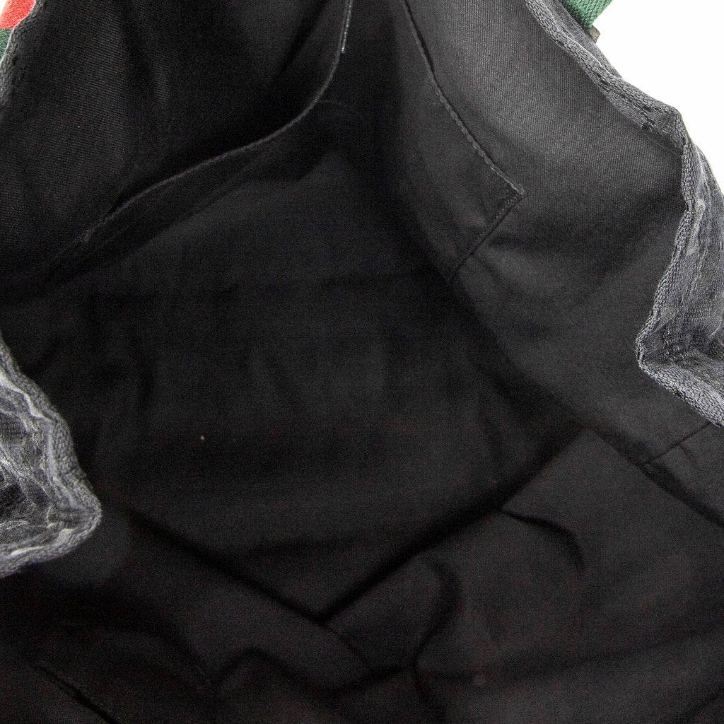 Shoulder Bag Open Shopper Tote Black Monogrammed Canvas