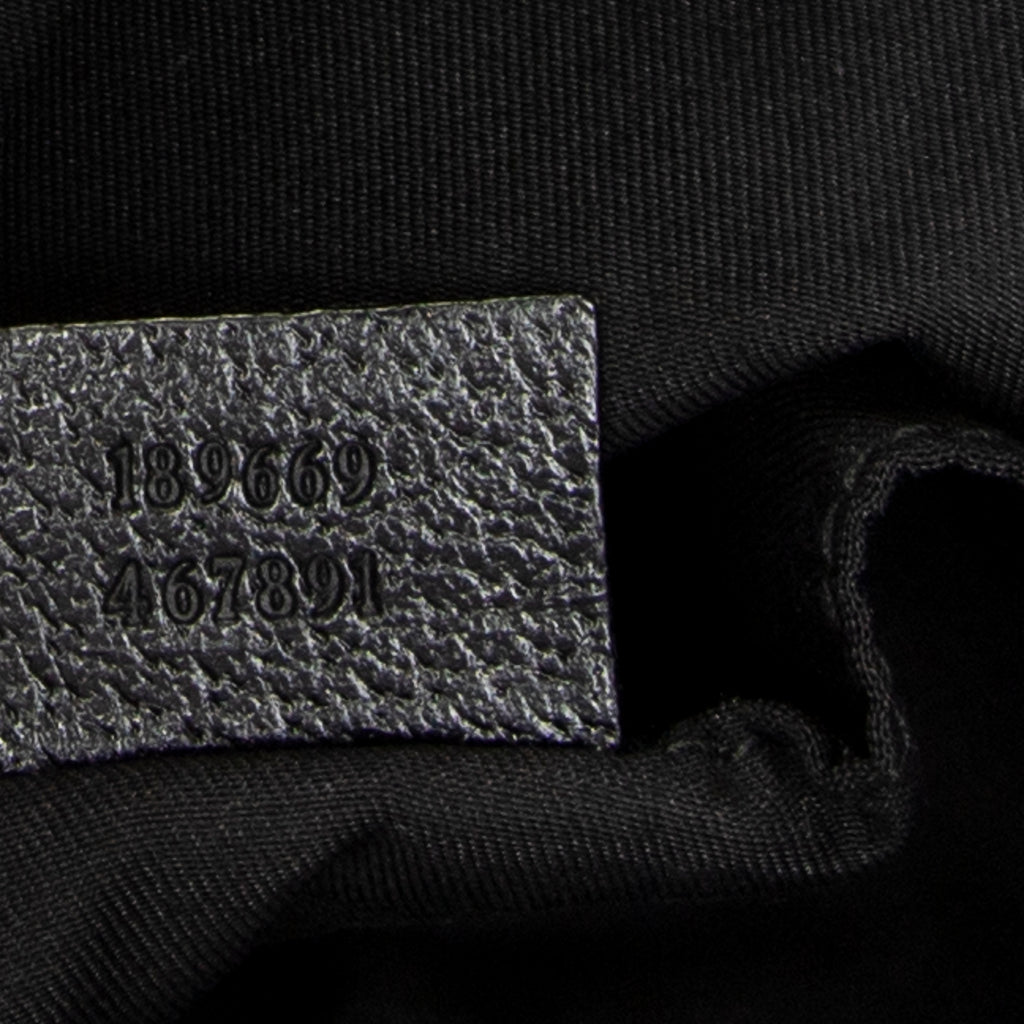 Sac à bandoulière cabas ouvert en toile monogrammée noire