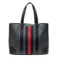 Shoulder Bag Large Web Shopping Tote Black Supreme Coated Canvas