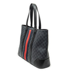 Shoulder Bag Large Web Shopping Tote Black Supreme Coated Canvas