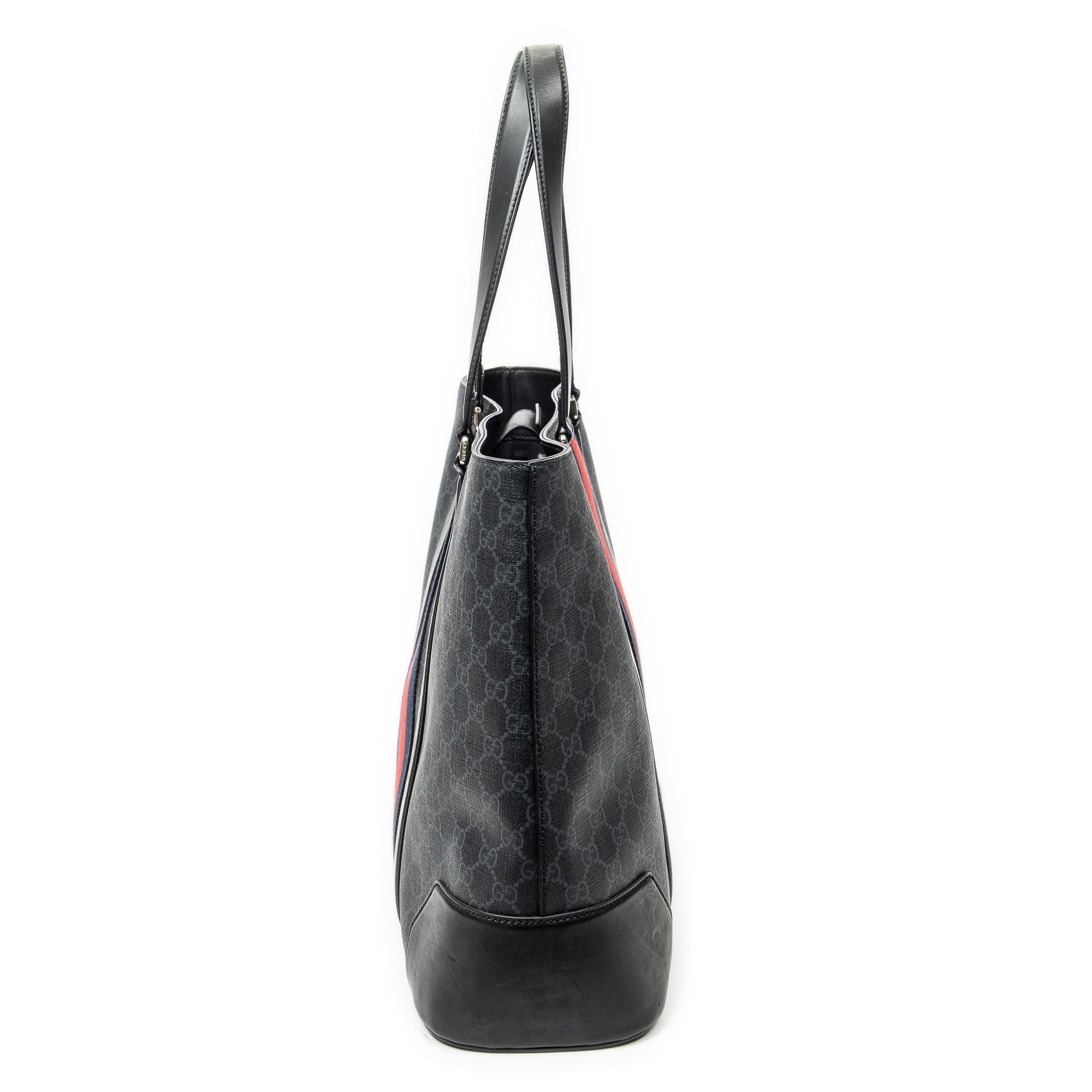Shoulder Bag Large Web Shopping Tote Black Supreme Coated Canvas