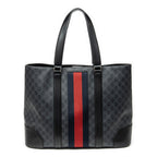 Shoulder Bag Large Web Shopping Tote Black Supreme Coated Canvas