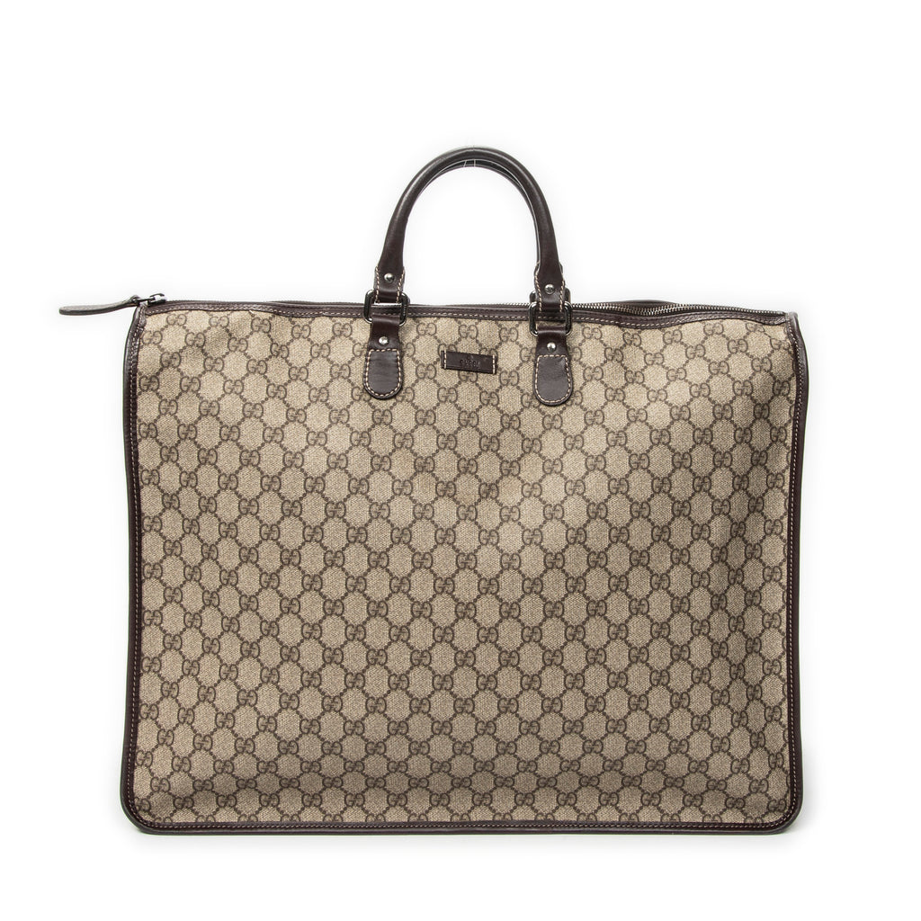 Handbag Large Square Tote Beige Supreme Coated Canvas