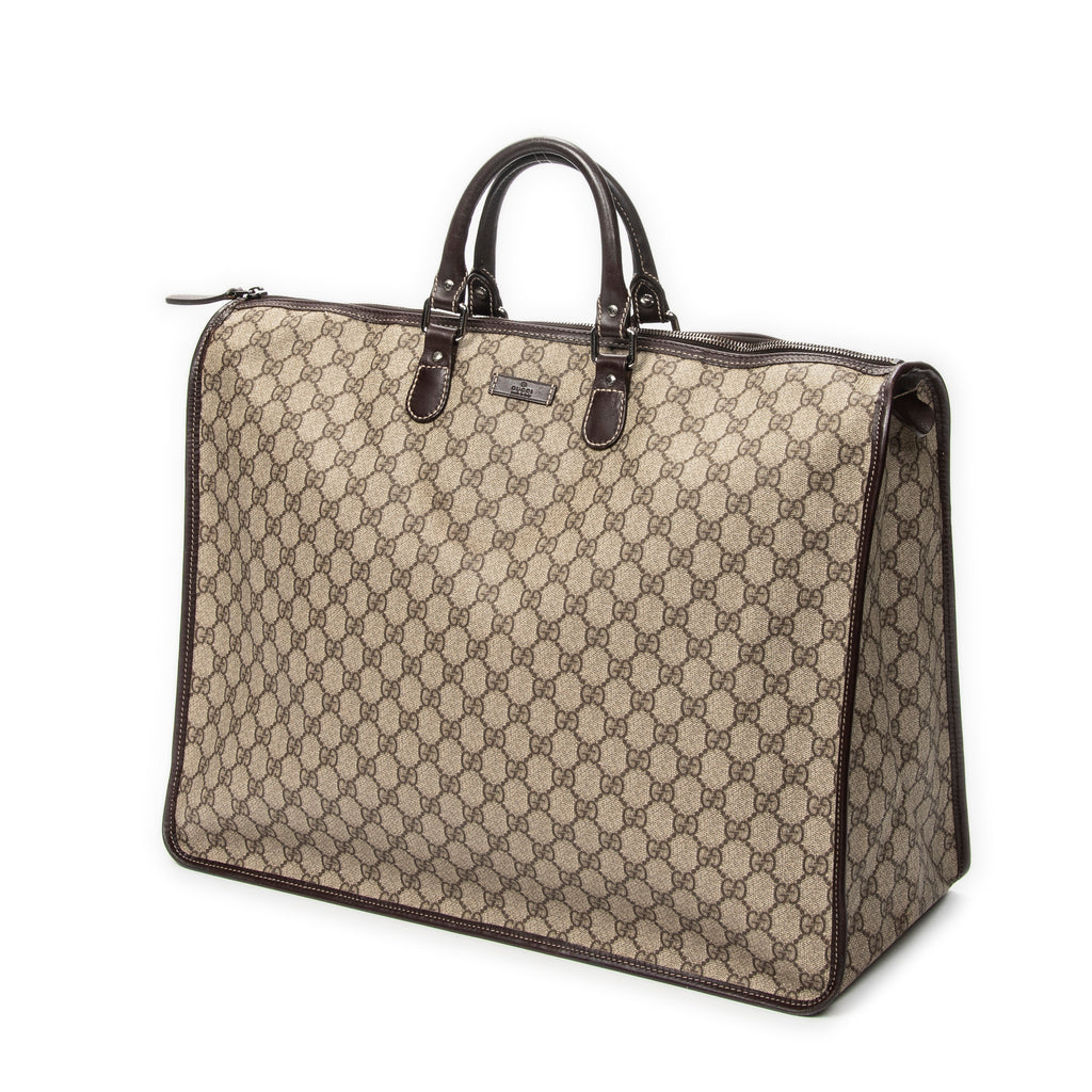 Handbag Large Square Tote Beige Supreme Coated Canvas