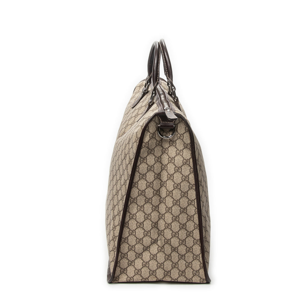 Handbag Large Square Tote Beige Supreme Coated Canvas