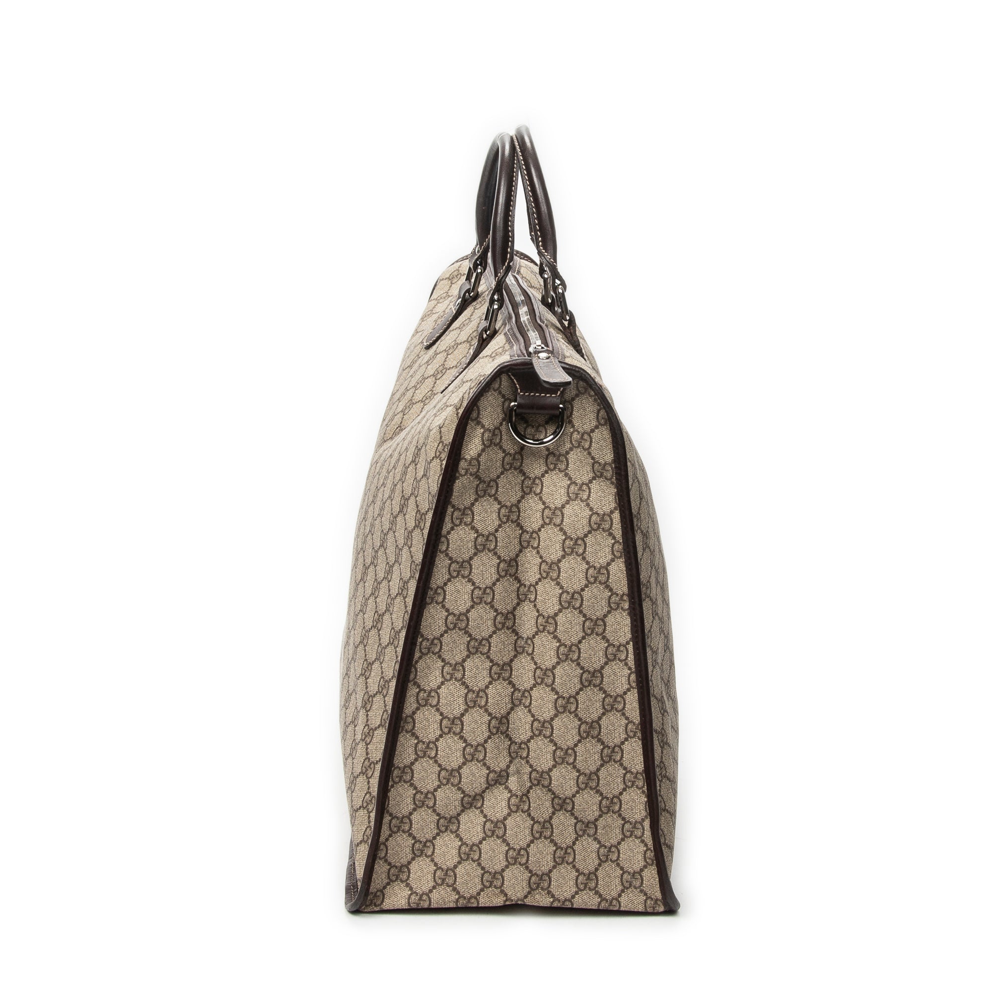 Handbag Large Square Tote Beige Supreme Coated Canvas