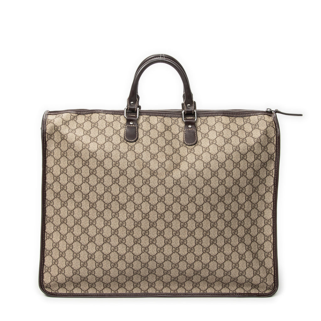 Handbag Large Square Tote Beige Supreme Coated Canvas