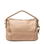 Shoulder Bag Bamboo Tassel Zip Tote Pink Calfskin Leather