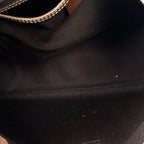 Shoulder Bag Front Pocket Zip Hobo Ivory Supreme Coated Canvas