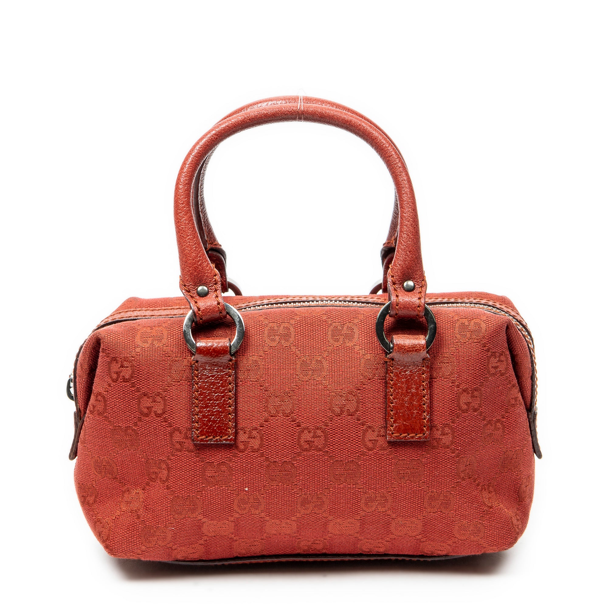 Handbag Mini Boston Red Monogrammed Canvas